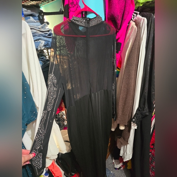 🍁🍂NWT FOREVER 21 3X  Rhinestone Mesh Jumpsuit - Picture 8 of 8